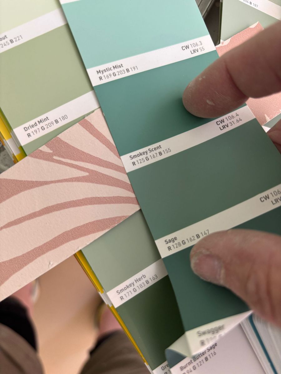 Hand-picked paint colour swatches